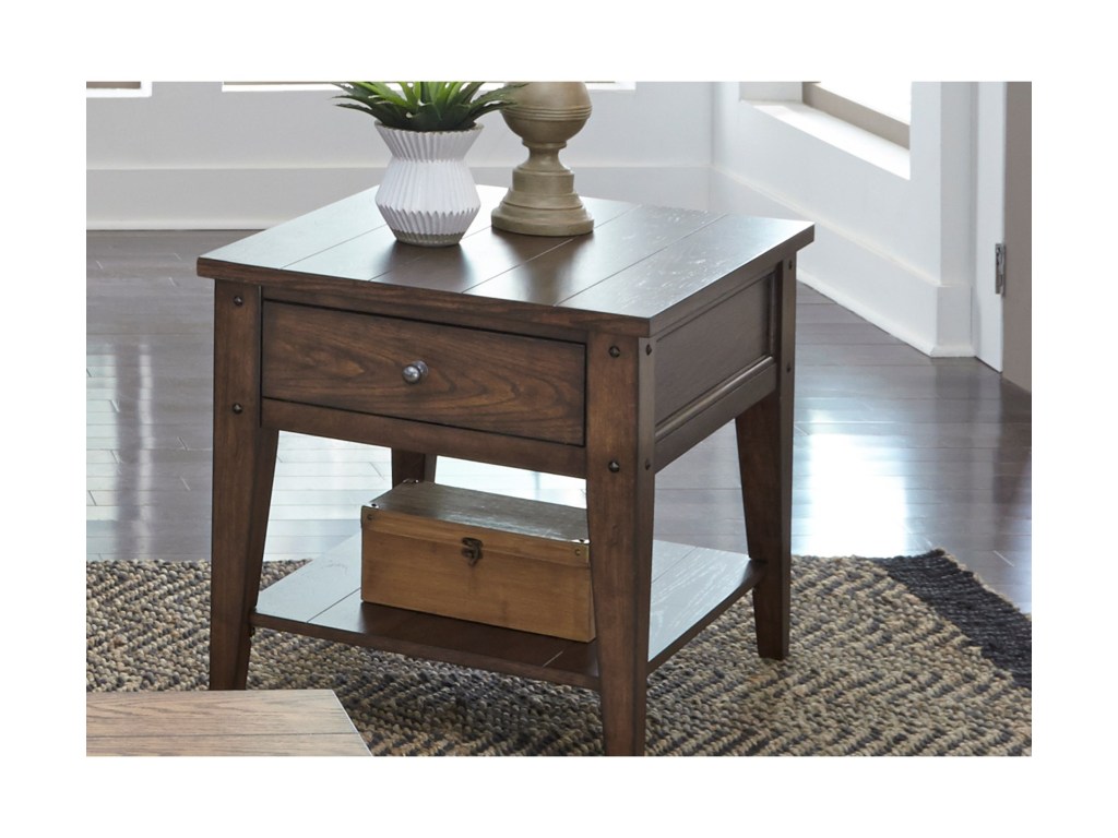 liberty furniture lake house drawer end table john products color tables houseend ashley kitchen sets gold trim coffee adjustable height living room whalen accent cabinet ridge