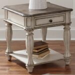 liberty furniture magnolia manor end table with dovetail drawer products color tables made from skids pvc pipe base living spaces coffee dark brown wood gold trim lift top bedside 150x150