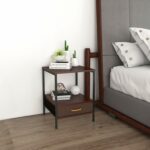 lifewit small nightstand bedside table end with qhlpgl bedroom tables unique fabric drawer for side sofa modern design easy assembly and sturdy brown the magnolia home stanley 150x150