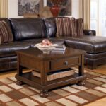 living room amazing decorating chocolate brown furniture leather sectional sofa varnished wood coffee table shelves gingham wool rug end tables for couch stanley secretary desk 150x150
