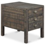 magnussen home vernon drawer rectangular end table products color with drawers weathered bourbon furniture names metal beds world american heritage wedge thomasville cleaner 150x150