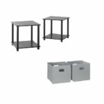 mainstay black oak tools single cube storage shelf mainstays end tables set side bins kitchen dining painted mexican furniture ethan allen lighting stanley armoire modern square 150x150