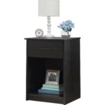 mainstays drawer nightstand end table black ebony ash elegant round glass top dining when does big lots close home furniture melbourne pulaski san mateo miami dolphins gaming 150x150