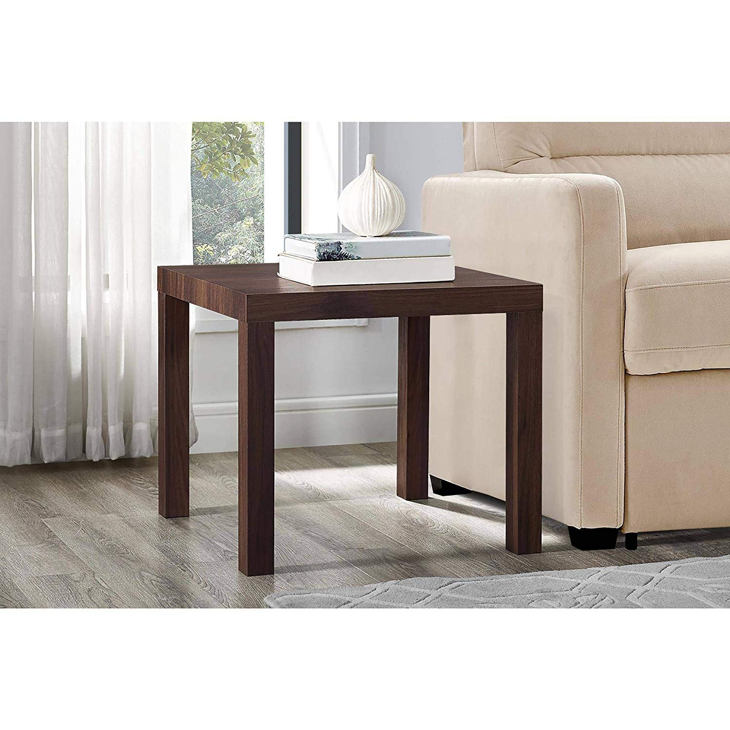 mainstays parsons square end table multiple colors espresso canyon walnut kitchen dining ashley signature chairs black accent can you spray paint finished wood kure furniture inch