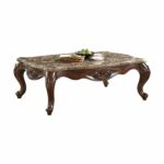 major traditional style high end coffee tables luxurious scalloped marble top dark walnut finish living room table home kitchen magnussen ashby collection target parsons sofa 150x150
