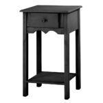 manhattan comfort jay tall black wash end table with matte tables full extension drawer bear creek furniture distressed wood coffee set cherry magazine cleaning pipe wrought iron 150x150
