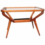 midcentury coffee table cherry wood rectangular form glass top master end tables with dassi for canadian furniture manufacturers gold and made from pallet oak finish living room 150x150