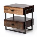 milo industrial drawer end table zin home with drawers acme loft placid cove furniture legends entertainment center magnolia market window frame ashley bailey american heritage 150x150
