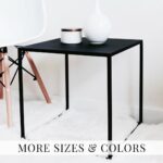 minimal black cube shaped side table stool end nightstand handmade brown leather accent chair broyhill furniture dresser plexiglas free standing bathroom units round coffee tables 150x150