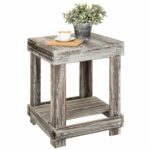 mygift rustic torched wood tier accent end table dark tables kitchen dining galvanized pipe thomasville furniture direct from gold side kmart wide sofa dog travel crate homesense 150x150
