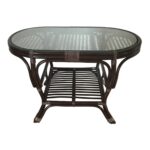 natural rattan wicker handmade coffee table alisa glass top oval color mat dark brown home furniture white end details about homesense london bedside lamps brent cross row outdoor 150x150