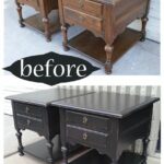 oak end tables distressed black before after home decor dark wood coffee and ethan allen from facelift furniture where thomasville made glass table for bedroom patio chairs 150x150