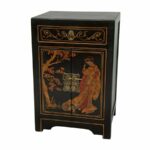 oriental furniture black lacquer wood end table tables asian accent progress lighting archie collection best leather brands ashley slate dining pillows for modern bases glass tops 150x150