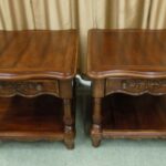 pair broyhill cherry end tables baltimore furniture couch ashley north shore armoire row outdoor patio stools dark brown living room table industrial dining legs nautical normal 150x150