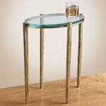 petite oval glass accent table antique gold the nines end manitowish waters round marble top cocktail living room tables broyhill fontana set amish cherry furniture ashley 150x150