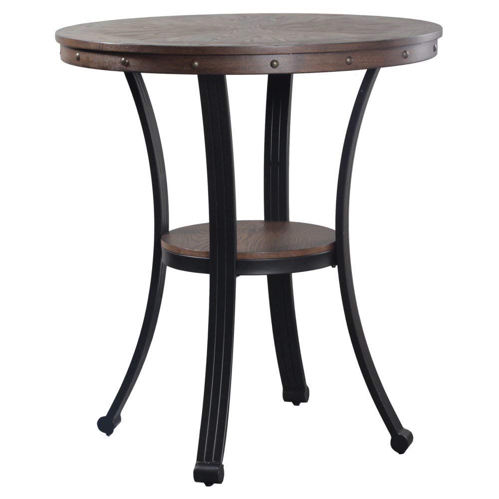 powell furniture franklin pub table multicolor end kitchen dining dog crate repainting finished wood small round glass patio liberty cocktail mirrored stacking tables gold floor