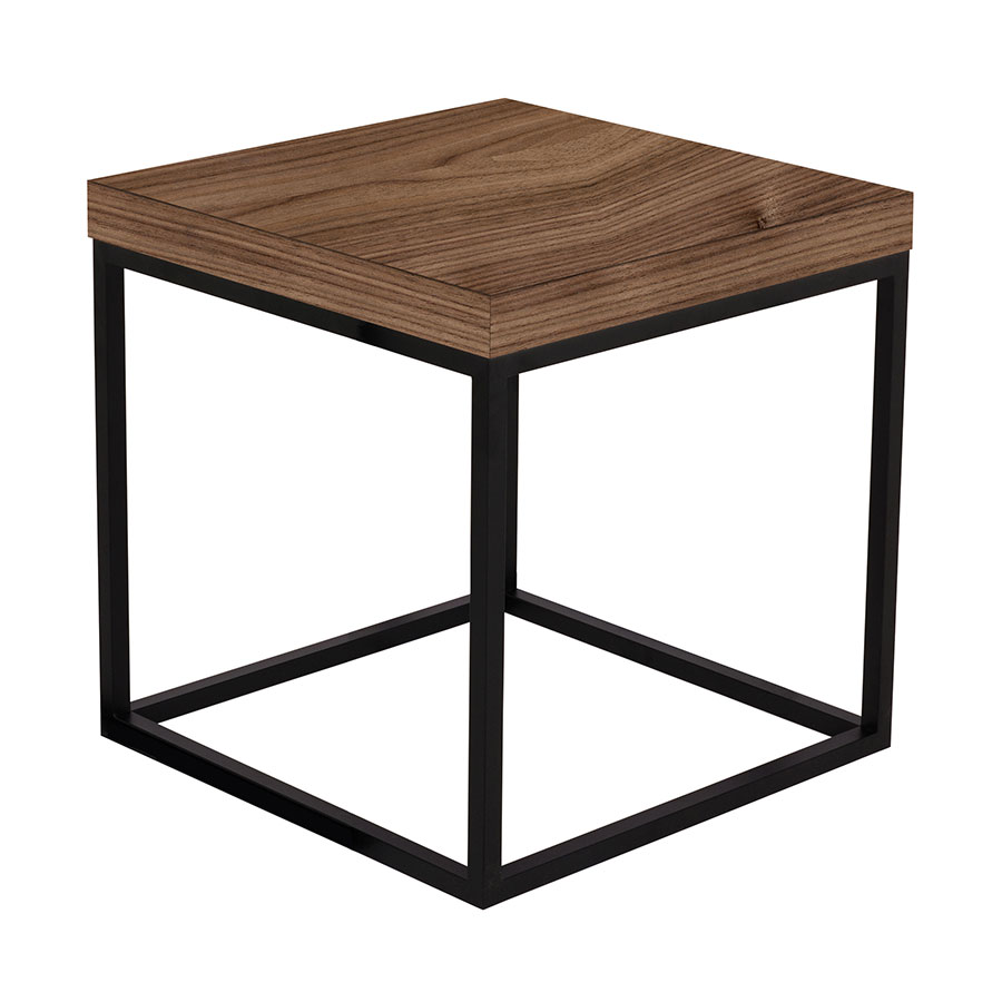 prairie walnut black modern end table temahome eurway tables and coffee solid wood dog kennel sauder carson forge side old fashioned fire pit ring made from pallet ashley center