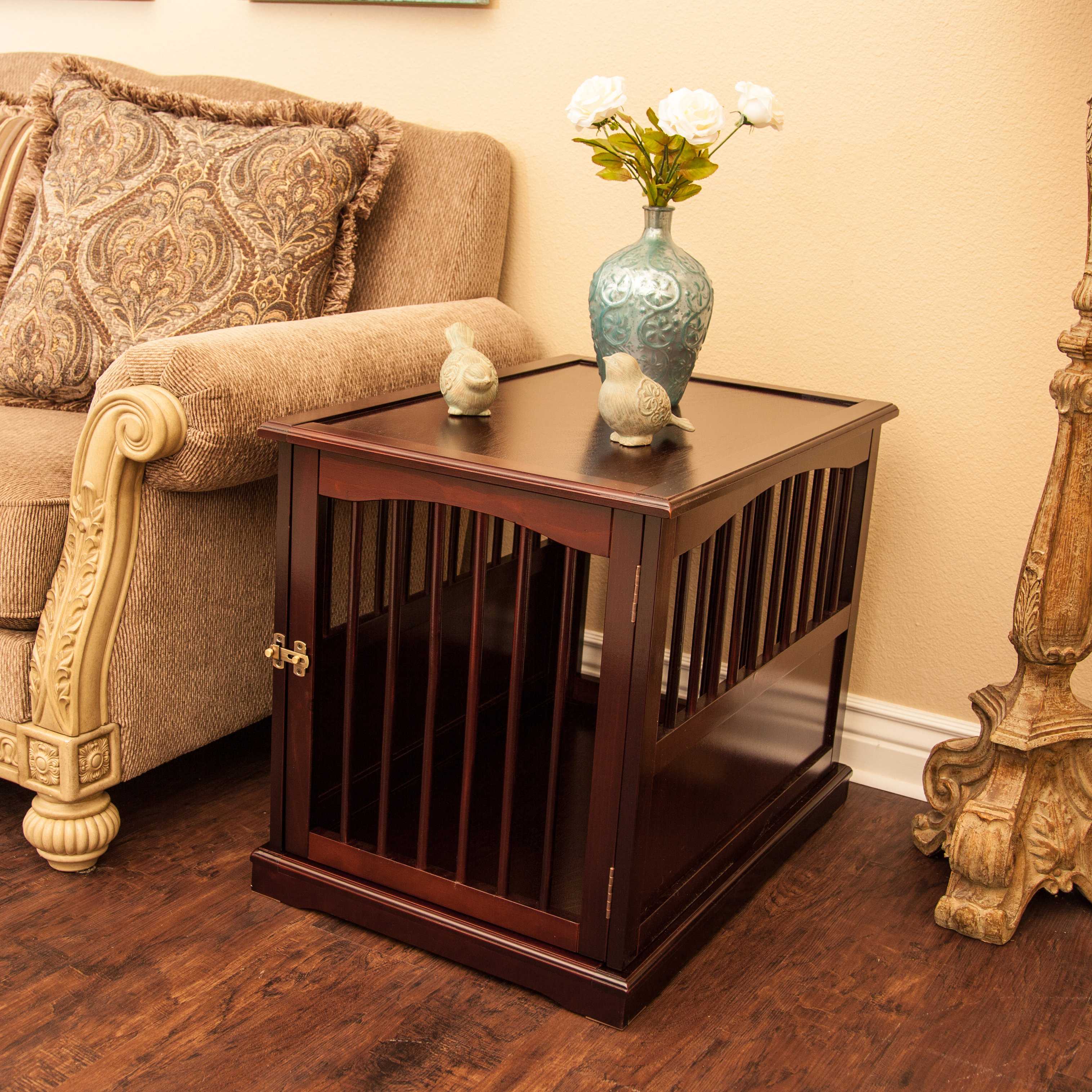 primetime petz pet crate end table walnut dog crates that look like tables our sites inexpensive nightstands wildon home furniture modern contemporary glass coffee magnolia farms