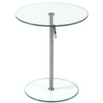 rafaella round glass side table clear chrome plant stands and italmodern end tables tall lamp with shelves outdoor storage trunk waterproof kmart kids swing set furniture london 150x150