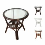 rattan round coffee end table model diana with glass top dark brown tables kitchen dining outdoor furniture grey living room leather couch royal sharjah patio side girls bedroom 150x150