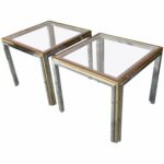 romeo rega chrome brass and glass end tables table powell dining chair hanging entertainment center ethan allen american dimensions nightstand mirrored drawer couch target chunky 150x150