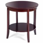 round wood end table sofa side coffee storage cherry finish shelf new kitchen dining chest blue couch living room kmart black carved elephant antique mission style furniture plans 150x150