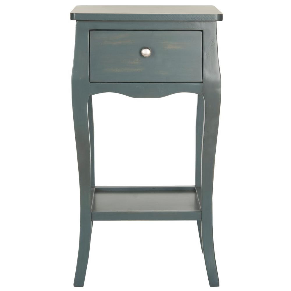 safavieh thelma dark teal storage end table the steel tables kmart bistro small skinny round metal patio pair tall lamps grey nightstand winchester garden furniture laura ashley