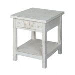 seaside white coastal end table free shipping today tables small space living room the wolf creek kmart outdoor settings huntington bedroom furniture liberty distributors kaden 150x150