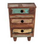 sedona three drawer reclaimed wood rustic end table with drawers skinny foyer glass top patio and chairs wicker side flooring specials black mirrored console lamp height parawood 150x150