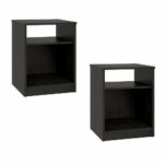 set nightstand mdf end tables pair bedroom table mainstays black furniture multiple colors gray sets open space kitchen dining quebec manufacturers suede living room ikea square 150x150