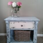 shabby chic coastal blue off white end table night tables furniture log cabinets narrow coffee thomasville pecan bedroom circular patio grey living room brown couch baby bike seat 150x150