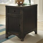 signature design ashley gavelston distressed chair side end table products color black accent cabinet ethan allen furniture dubai oval glass collection inch deep console pillows 150x150