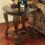 signature design ashley norcastle round end table with glass top products color royal furniture tables norcastleround laura occasional chairs stand for plan what rug matches brown 150x150
