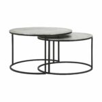 silver coffee table set two aflair for home end tables glass and stone narrow console drawers what colour cushions with brown leather sofa tall black bedside dining base living 150x150