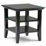 simpli home acadian solid wood end table black tables kitchen homesense garden decor pallet console storage cart powell furniture phone number how big are coffee glass silver side 150x150