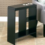 slim end table black with cup holders storage magazine tables sofa kitchen dining set small pallet seating ideas dog made from chair modern silver and gold console smoked glass 150x150