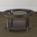 small round dark wood coffee table glass top cocktail custom with end tables sleek white plastic patio marble design log furniture vancouver home sofa set weathered oak stain pine 150x150
