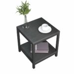 soges modern end table square coffee sofa tables black side telephone cjbk kitchen dining used stanley room furniture with glass and chrome wolf the brick how much space between 150x150