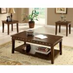 solid wood coffee end tables set dark brown pack and details about simple black nightstand hampton bay patio office table chairs cocktail with seating leather couch chair acme 150x150