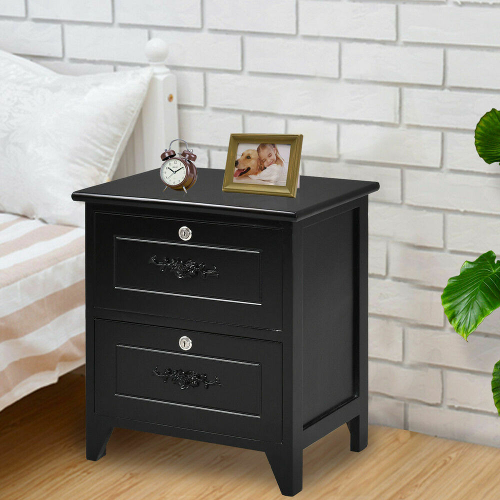 solid wood elegant night stand locking drawer storage shelf end table with details about black espresso coffee and tables big lots stands round mirrored bedside cat large square