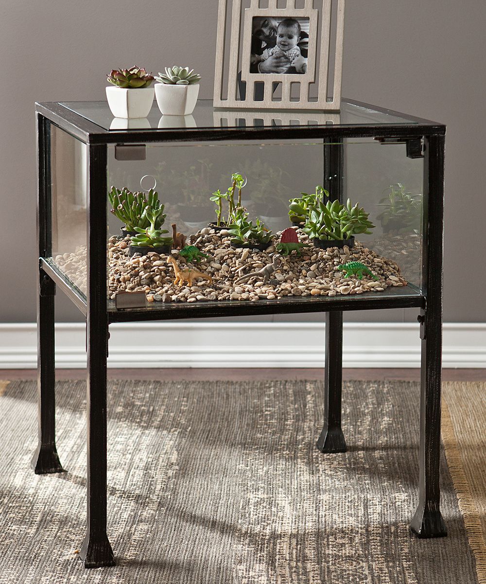 southern enterprises terrarium display end table create custom glass case accent adding your own decorative displays made natural materials chest coffee lift top winchester chair