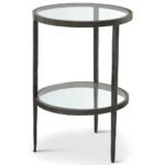 stout industrial loft double glass shelf iron brass side end table product kathy kuo home when does big lots close henzler hanging entertainment center alexander julian dining 150x150