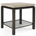 tempo travertine top rectangular end table and products macys coffee tables furniture macy glass round tops replacement painting stained black gold drum side rustic childrens 150x150