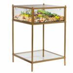 terrarium display end table with reinforced glass case gold iron kitchen dining universal furniture elephant lazboy edmonton natural color coffee lift top winnipeg nightstand 150x150