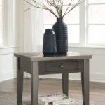 the branbury grayish brown rectangular end table available royal gray tables height console behind sofa ethan allen home office desks sauder furniture entertainment center side 150x150