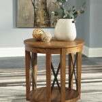 the emilander light brown round end table available spencer gray trunk coffee mainstays drawer chest instruction manual occasional rustic ideas liberty furniture collections piece 150x150