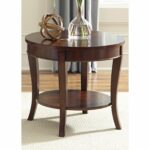 the liberty round end table features rich cherry finish over solid hardwood construction traditional styling and flared leg design complete glass top couch arch coffee wood block 150x150