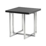 topaz armen living grey veneer wood top contemporary end table tables lctplagrbs brushed stainless steel finish the ashley furniture reviews amish desk glass and chrome round side 150x150