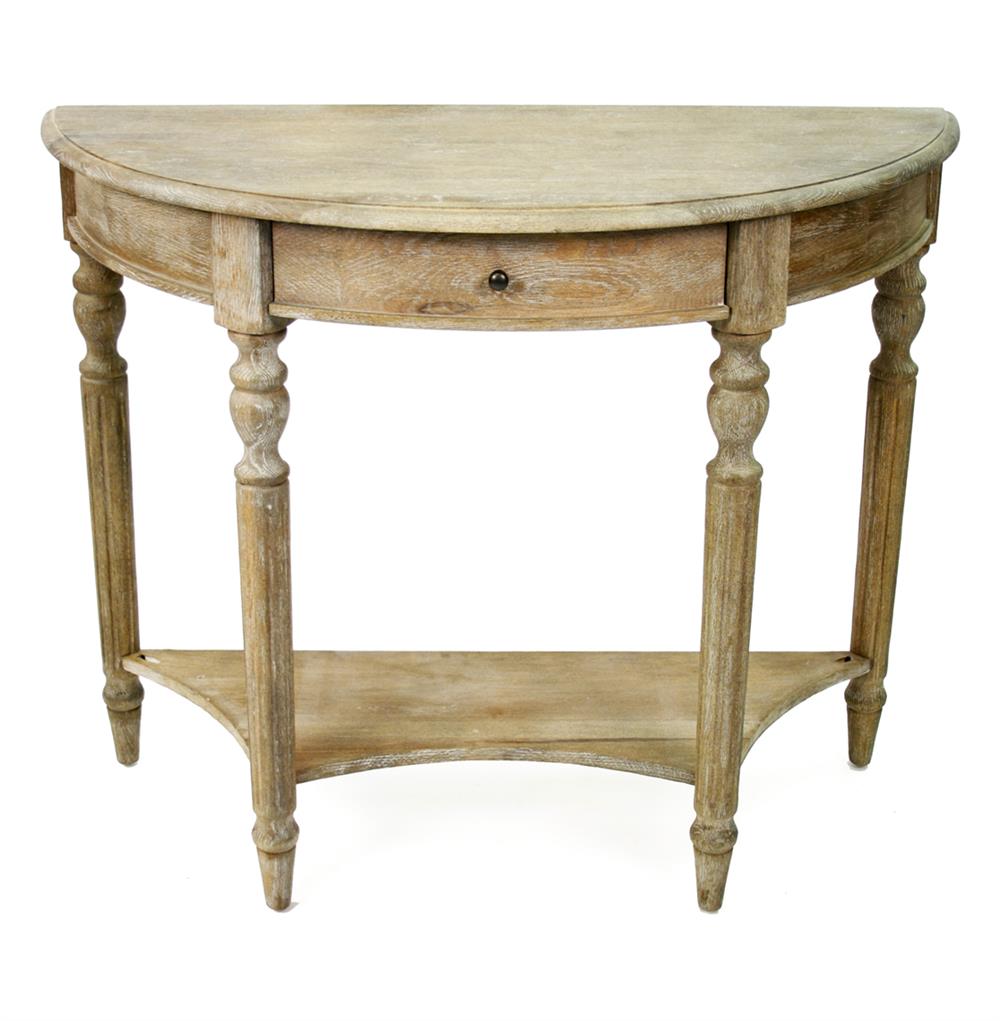 traditional french country style demilune console table kathy kuo home product end tables unfinished bathroom furniture bedside shelf coffee and with storage big lots mattress