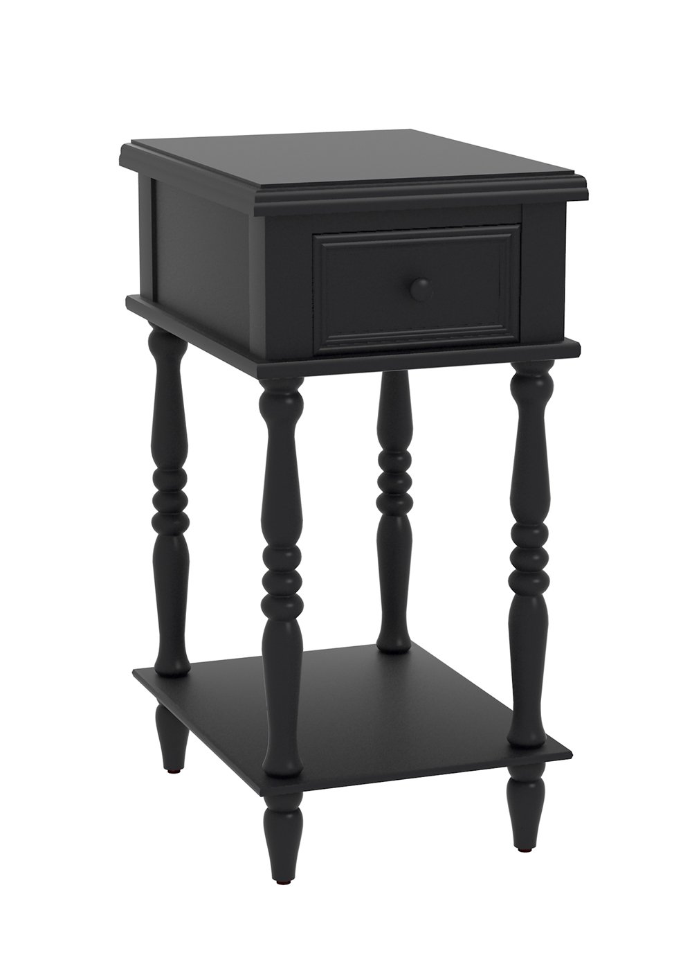 urbanest adams accent end table with drawer inch tall black kitchen dining metal coffee drawers distressed wood set glass legs top room unfinished furniture feet white farmhouse